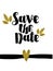 Save the date golden glitter wedding invitation template