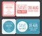 Save the date minimalist invitation ticket vector design. Wedding cards modern template