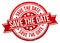 Save the Date Stamp Button Banner Badge in red.