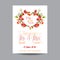 Save the Date. Wedding Card. Tropical Flowers and Pomegranates