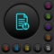 Save document dark push buttons with color icons