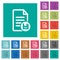 Save document square flat multi colored icons