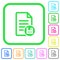 Save document vivid colored flat icons icons