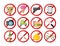 Save Download Preview Vector prohibitory signs icons set