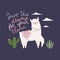 Save the drama for your llama inspirational card