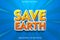 Save Earth With Cartoon Emboss Style Editable Text Effect