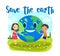 Save the earth ecology concept illustration