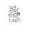 Save the earth label icon