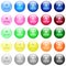 Save file as multiple format icons in color glossy buttons