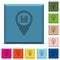 Save GPS map location engraved icons on edged square buttons