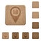 Save GPS map location wooden buttons