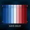 Save heat colored radiator illustration