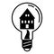 Save home light icon, simple style