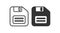 Save icon. Floppy symbol. Sign retro disk vector