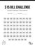 Save money challenge, save 15 bill Savings Challenge, Monthly Budget Track