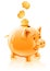 Save money concept with piggy bank