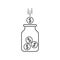 Save money icon, coin jar economy symbol