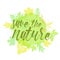 Save the nature lettering hand drawn.