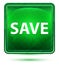 Save Neon Light Green Square Button