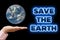 Save our planet earth. Ecology concept (World Environment Day or Earth Day).