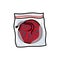 Save placenta doodle icon, vector color line illustration