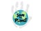 Save the planet, protect our planet, eco ecology, climate changes, Earth Day April 22, planet with hand palm and typing