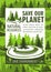 Save planet resources banner for ecology design