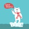 Save polar bears illustration