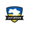 Save ukraine badge template design