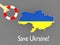 Save Ukraine concept