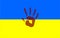 Save Ukrainian children conceptual illustration