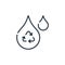save water icon vector from mother earth day concept. Thin line illustration of save water editable stroke. save water linear sign