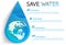 Save water info graphic design