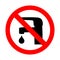 Save water sign faucet icon.