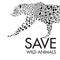 Save wild animals. Leopard design poster