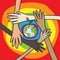 Save the world concept. hands of people of different nationalities working together for saving environment nature conservation