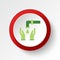 save the world, drop colored button. Elements of save the earth. Signs and symbols can be used for web, logo, mobile app, UI, UX