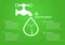 Save world icon water drops with faucet