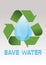 Savewaterposter. Vector illustration decorative design