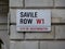 Savile Row street sign