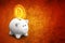 Saving bitcoins in piggy coin bank