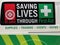 Saving lives through first aid signage on a ambulance van