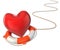 Saving love marriage relationship - heart on lifebuoy