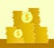 Saving money or bank. Dollars. Vector illustration design