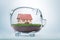 Saving to buy a house or home savings concept