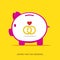 Saving for The Wedding. Isolated Vector Illustration