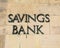 Savings Bank Sign in Shaftesbury in Dorset, UK