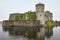 Savonlinna castle fortress at dawn. Finland landmark. Finnish he