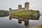 Savonlinna castle fortress at dawn. Finland landmark. Finnish he