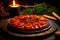 Savor the caramelized perfection of Tarte Tatin on a rustic wooden table.